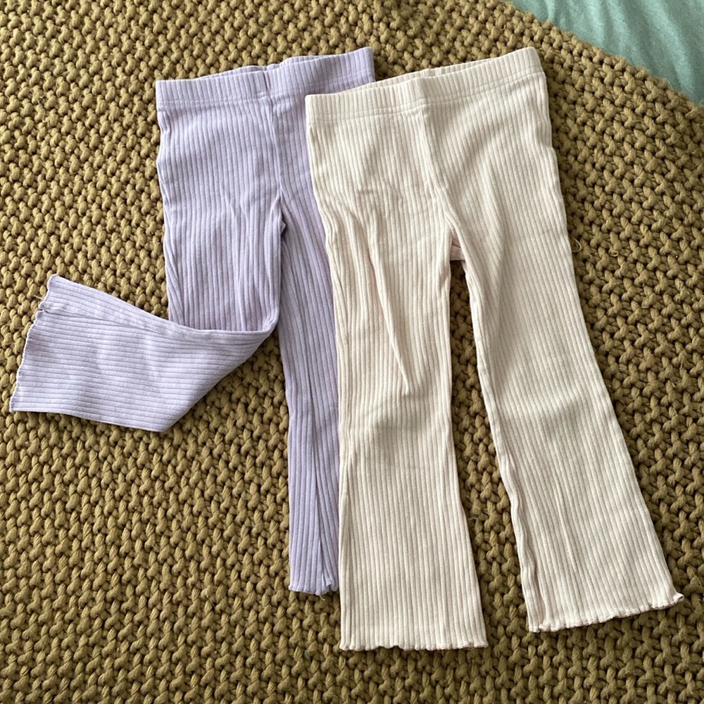 Set of 2 Carters 3T girls bell bottom flare pants
